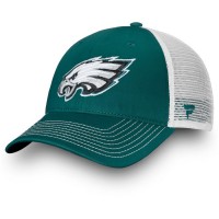 Men's Philadelphia Eagles NFL Pro Line by Fanatics Branded Midnight Green/White Core Trucker III Adjustable Snapback Hat 2998626